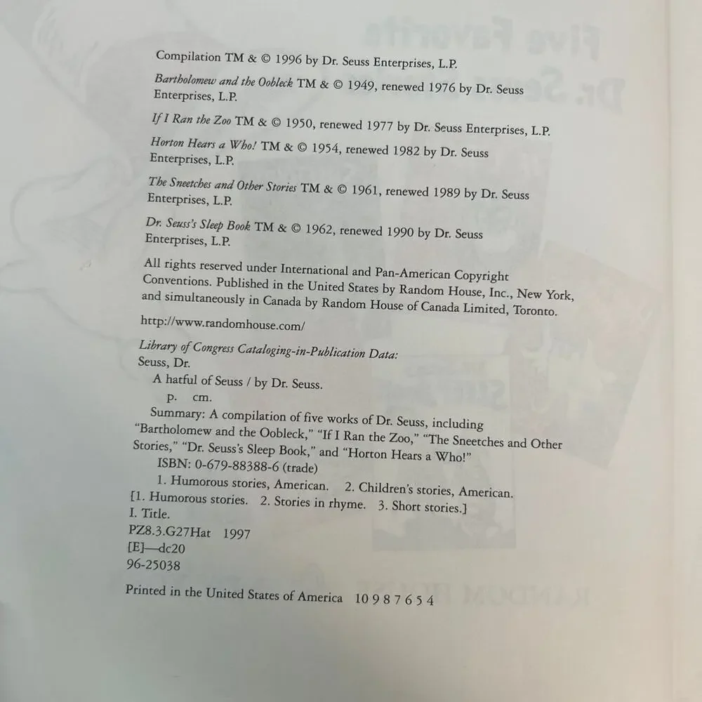 A Hatful of Seuss by Dr.‎ Seuss